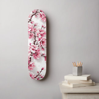 cherry blossom skateboard