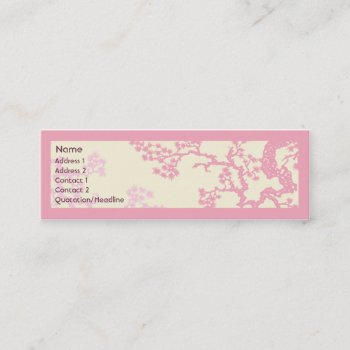 Cherry Blossom - Skinny Mini Business Card by ZazzleProfileCards at Zazzle