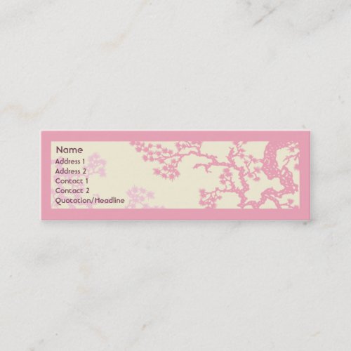 Cherry Blossom - Skinny Business Card Template