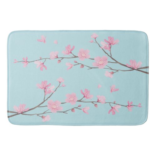 Cherry Blossom _ Sky Blue Bath Mat