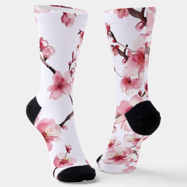 Cherry Blossom Socks (Angled)