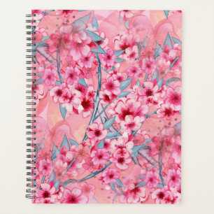 Cherry Blossom Spiral Desk Planner