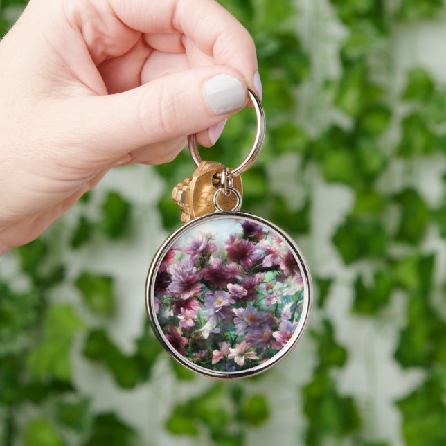 Cherry Blossom Splash Flowers Keychain (Hand)