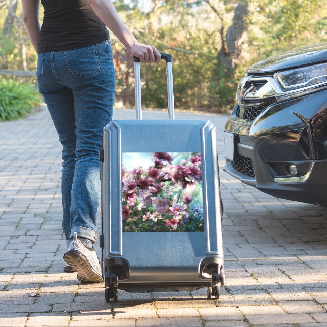 Cherry Blossom Splash Sticker (Suitcase Insitu)