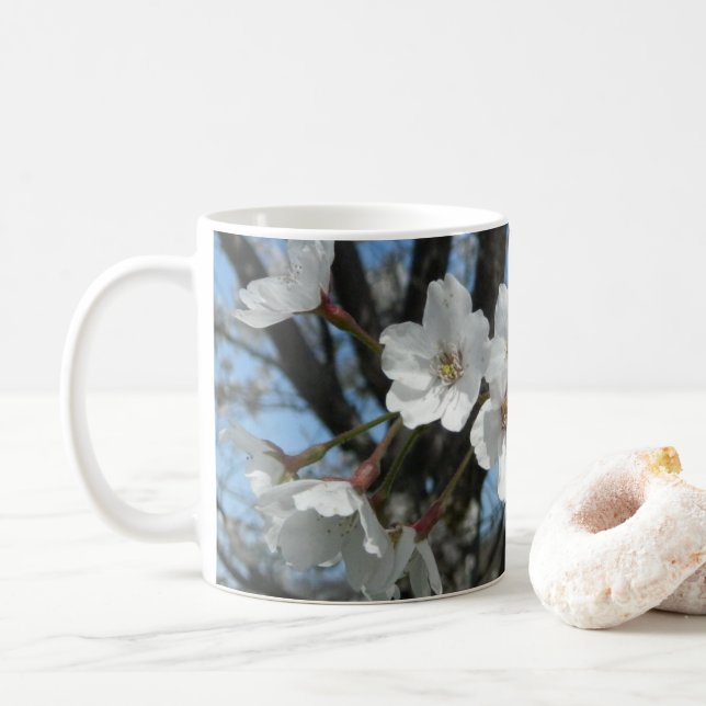 Cherry Blossom Spring Coffee Mug (With Donut)