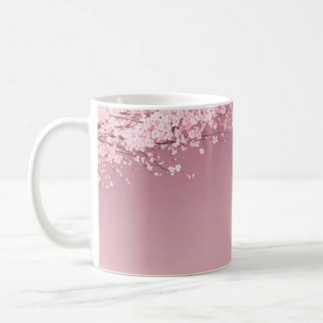 Cherry Blossom Spring Mug - Japanese Elegance (Left)
