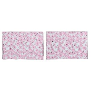 Cherry blossom, spring pink sakura pillow case