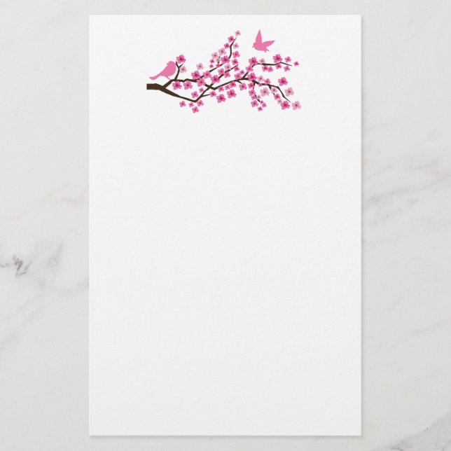 Cherry Blossom Stationery (Front)