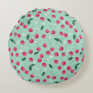 Cherry Blossom: Summer Festive Design Round Pillow