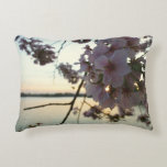 Cherry Blossom Sunset in Washington DC Accent Pillow
