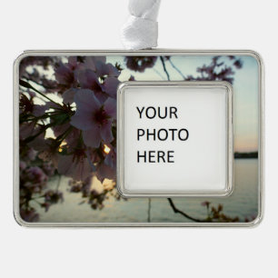 Cherry Blossom Sunset in Washington DC Christmas Ornament