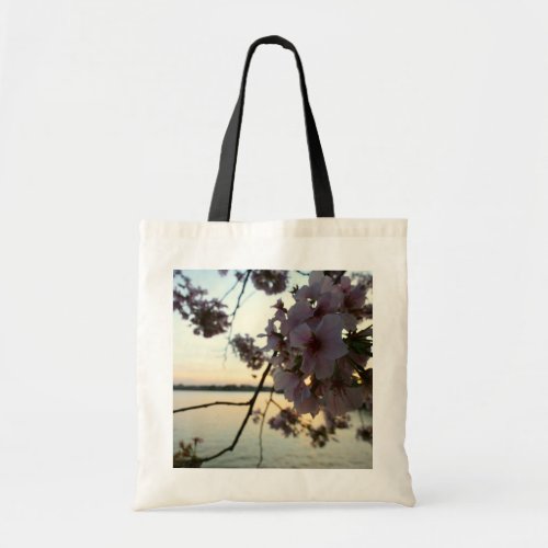 Cherry Blossom Sunset in Washington DC Tote Bag