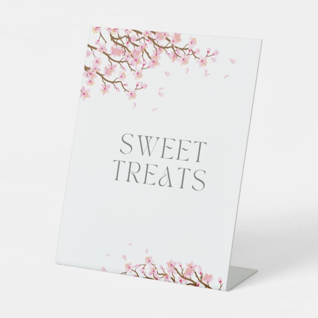 Cherry Blossom Sweet Treat Pedestal Sign (Front)