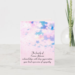 Cherry Blossom Sympathy Thank You Card