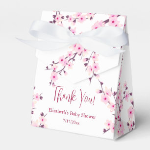 Cherry Blossom Thank You Baby Shower Favor Boxes