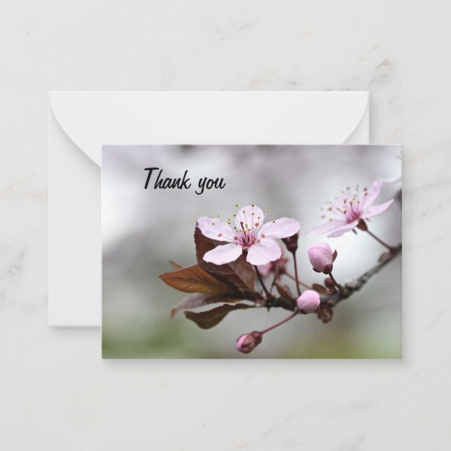 Cherry Blossom Thank you Card (Front)