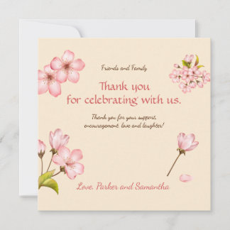 Cherry Blossom  Thank You Card