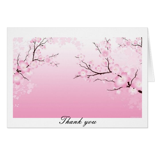 CHERRY BLOSSOM THANK YOU CARD