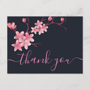 Cherry Blossom Thank you Postcard