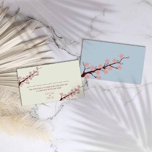Cherry Blossom Themed Wedding Place Card