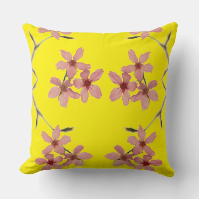 Cherry Blossom  Throw Pillow (Front)