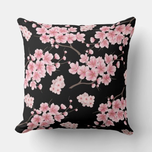 Cherry Blossom Throw Pillow