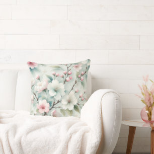 Cherry Blossom Throw Pillow