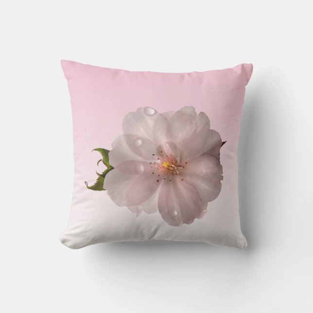 Cherry Blossom Throw Pillow (Front)
