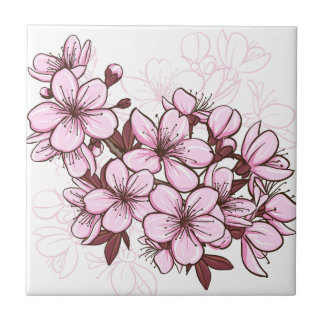 Cherry blossom tile