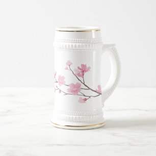 Cherry Blossom - Transparent-Background Beer Stein