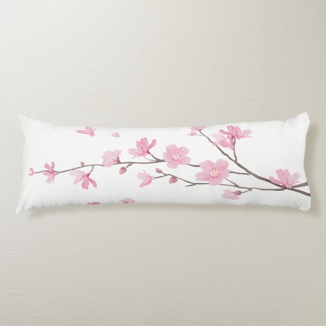 Cherry Blossom - Transparent Background Body Pillow (Front)