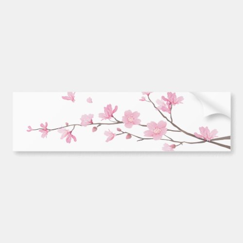 Cherry Blossom _ Transparent_Background Bumper Sticker