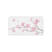 Cherry Blossom - Transparent Background Checkbook Cover (Back)