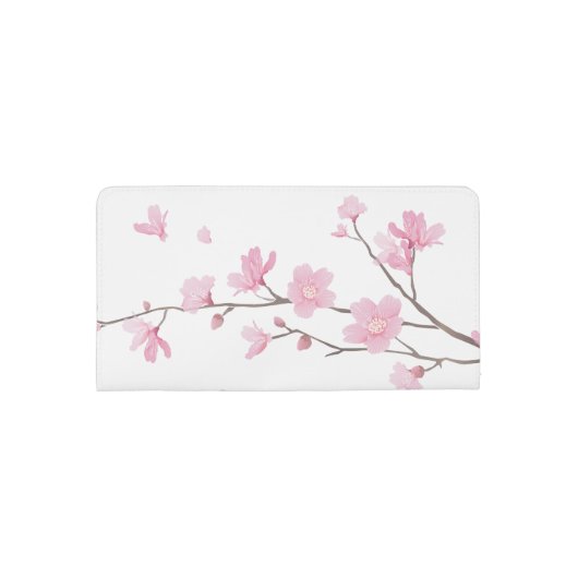 Cherry Blossom - Transparent Background Checkbook Cover (Back)