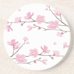 Cherry Blossom - Transparent-Background Drink Coaster