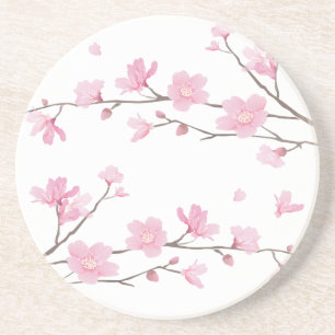 Cherry Blossom - Transparent Background Drink Coaster