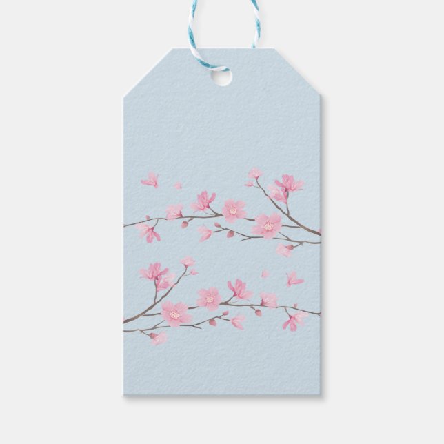 Cherry Blossom - Transparent-Background Gift Tags (Front)