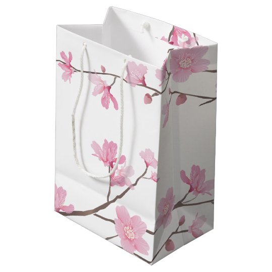 Cherry Blossom Transparent Background Medium T Bag