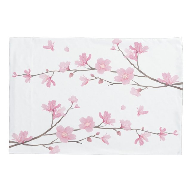 Cherry Blossom - Transparent Background Pillow Case (Back)