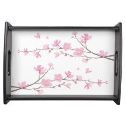 Cherry Blossom - Transparent Background Serving Tray