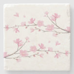Cherry Blossom - Transparent Background Stone Coaster