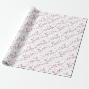 Cherry Blossom - Transparent-Background Wrapping Paper