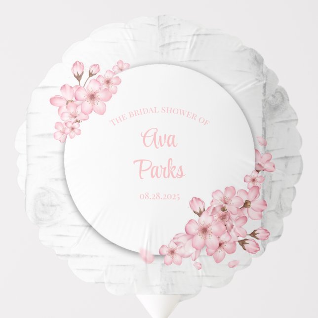 Cherry Blossom Tree Bark Wedding Balloon (Front)