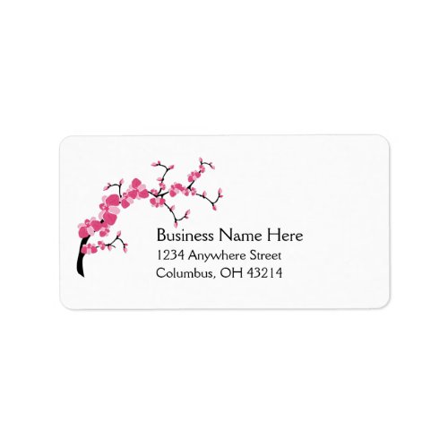 Cherry Blossom Tree Branch Address Labels 1