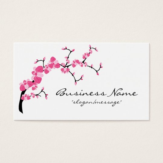Cherry Blossom Tree Card Template cherry blossom tree branch business card zazzle Cherry Blossom Tree Card Template cherry blossom tree branch business card zazzle
