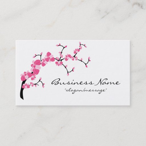 Customizable Cherry Blossom Tree Branch Business Card