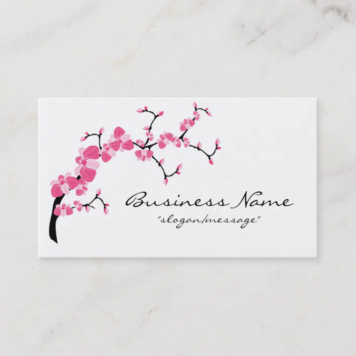 Cherry Blossom Tree Branch Business Card Zazzle Com