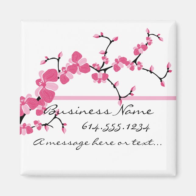 Cherry Blossom Tree Branch Customizable Magnet (Front)