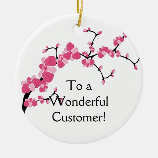 Cherry Blossom Tree Branch Ornament (Front)