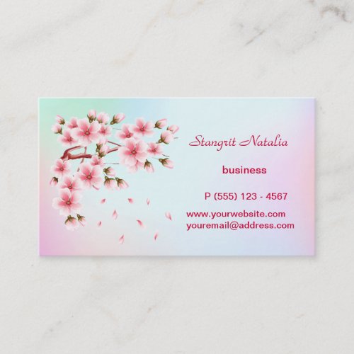 Cherry Blossom Tree Business Card